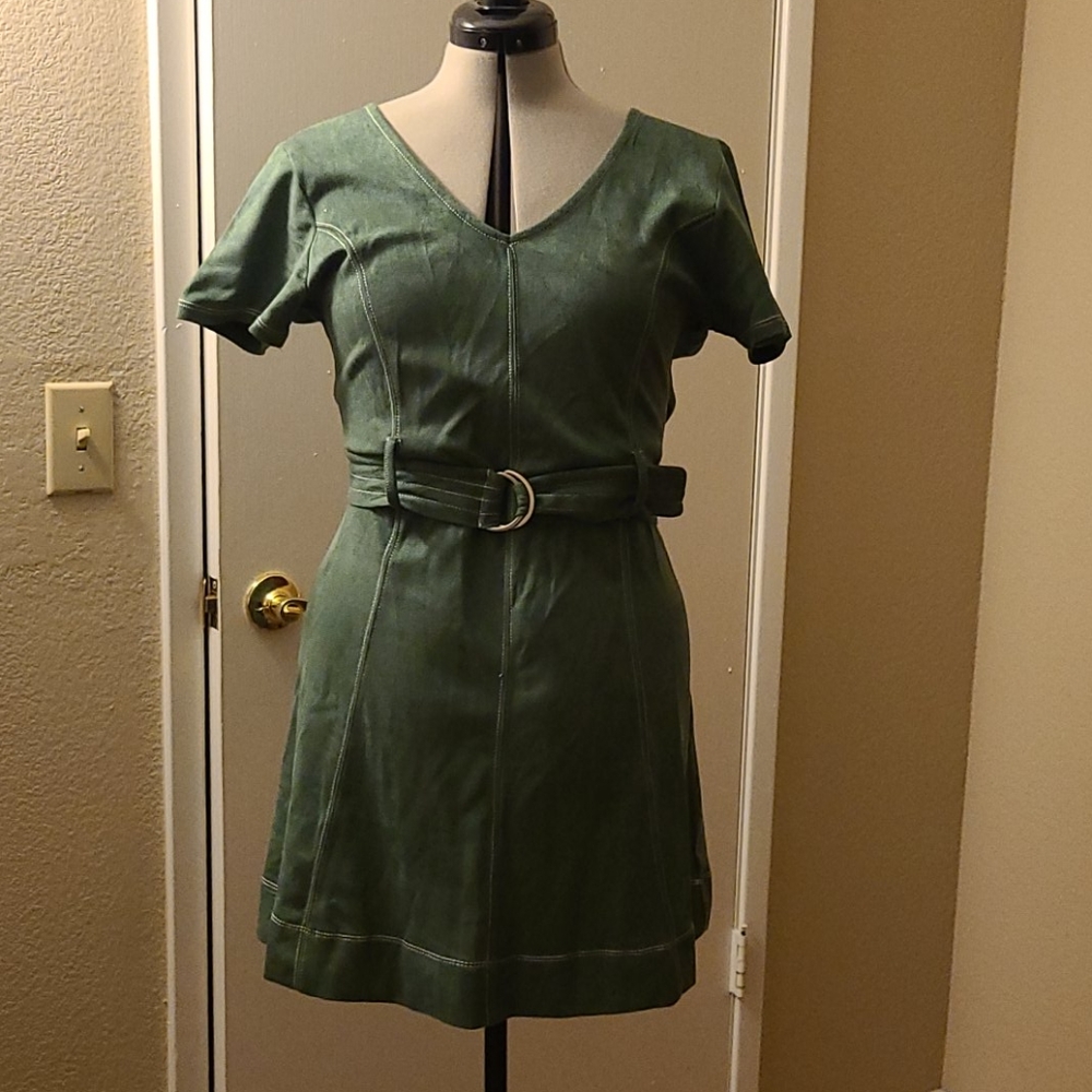 Suede-like mini dress